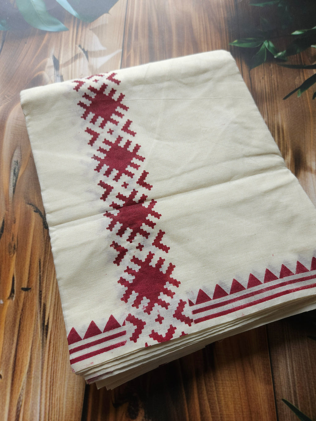 Handblock Printed Mundu - Men's wear - ATB