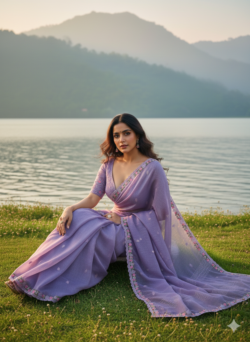 Crushed tissue sarees - ATB ✨️