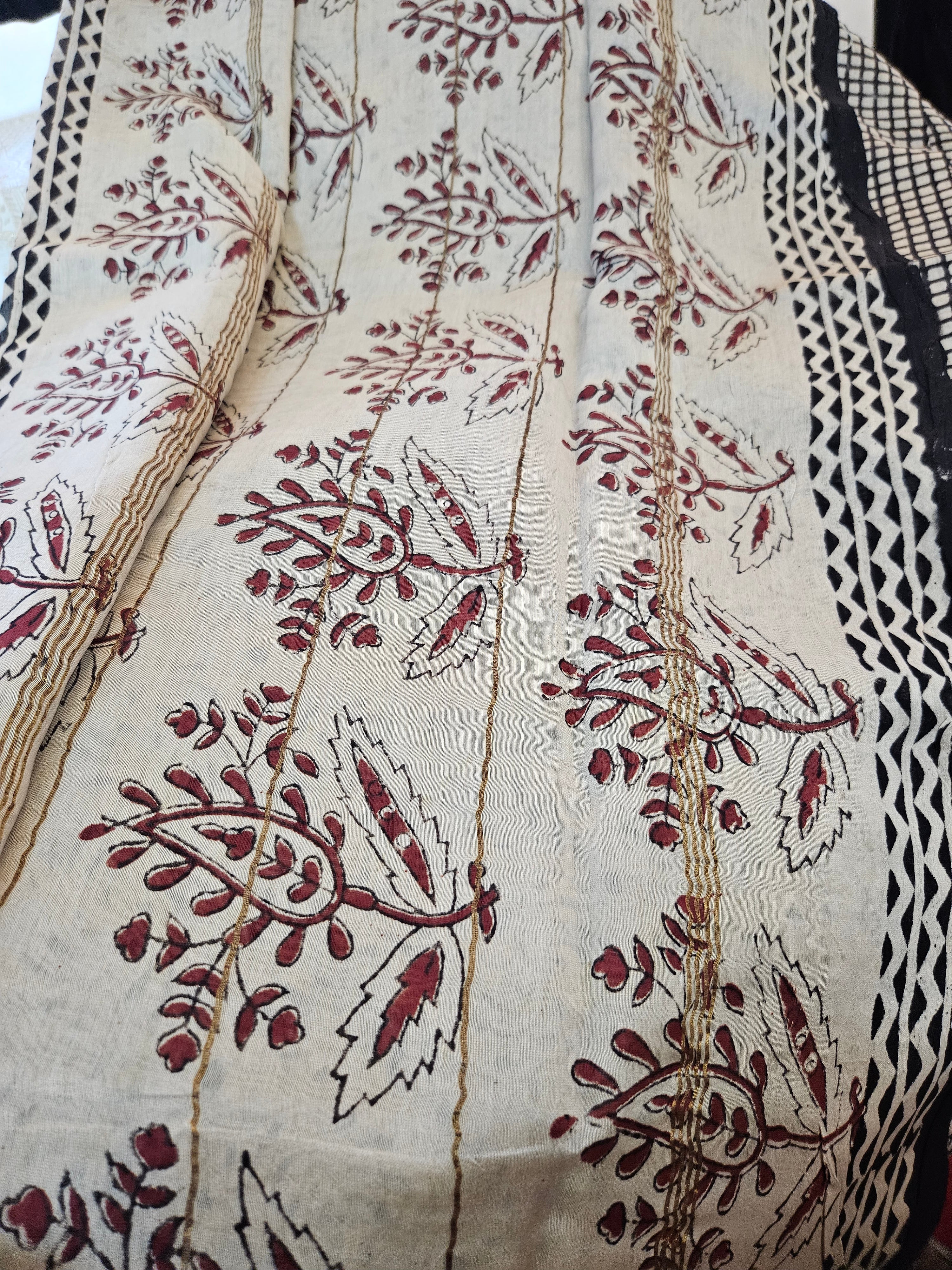 Chanderi cotton with Jaipur Handblock prints