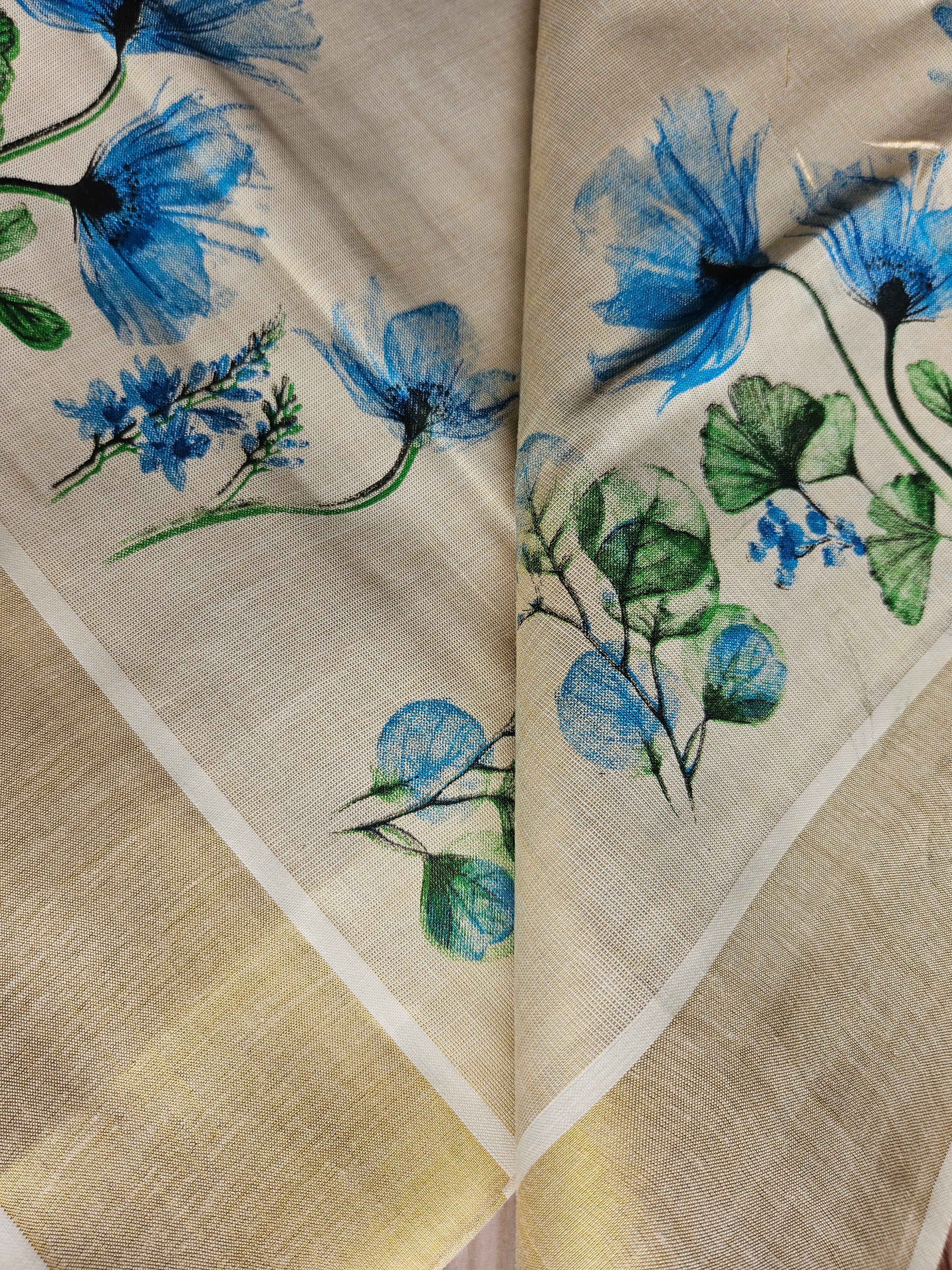 Kerala Kasavu - Tissue Spray Painted Saree - ATB