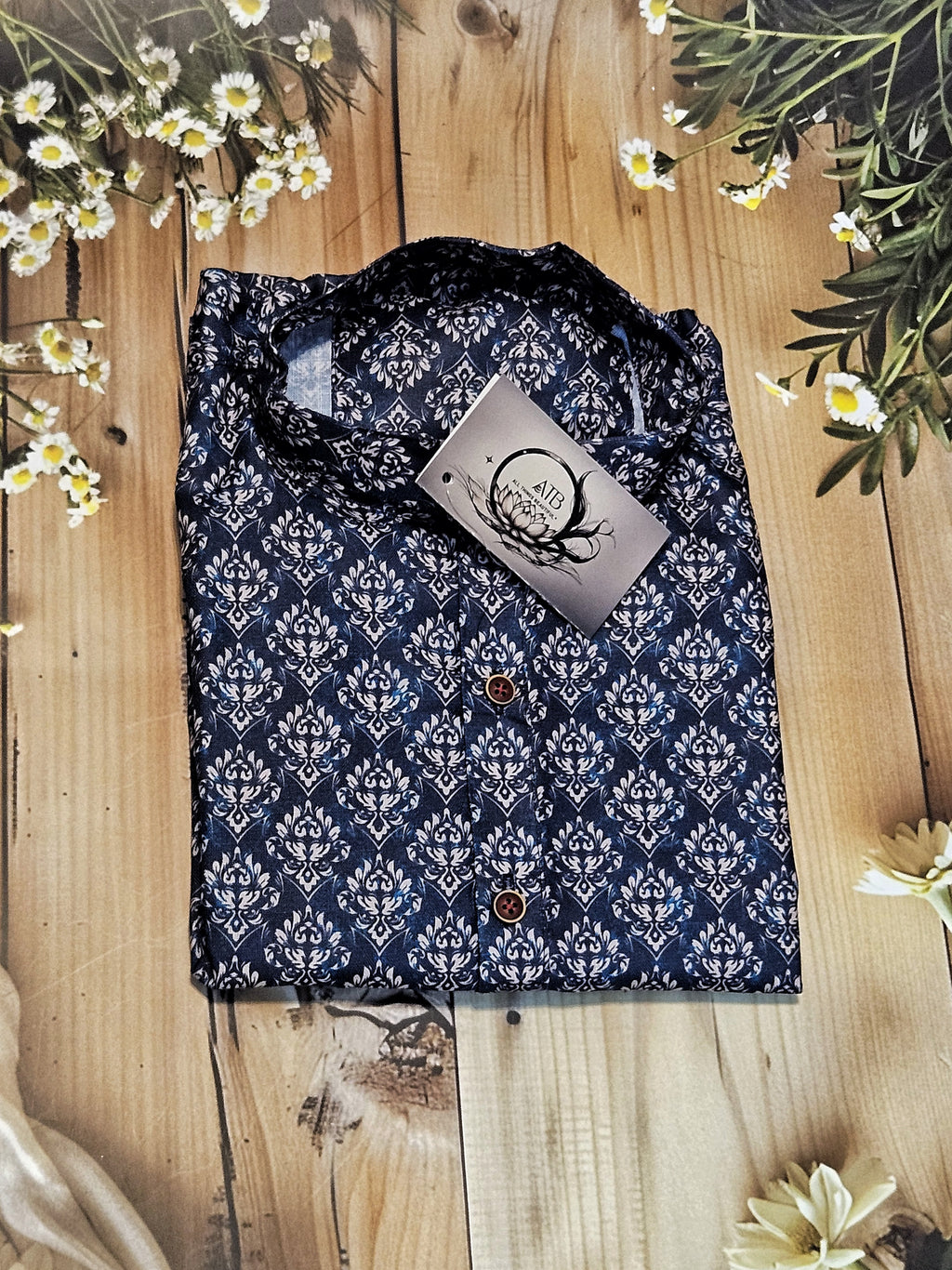 Men's Short kurta - Jaipur Print - Full sleeves - ATB