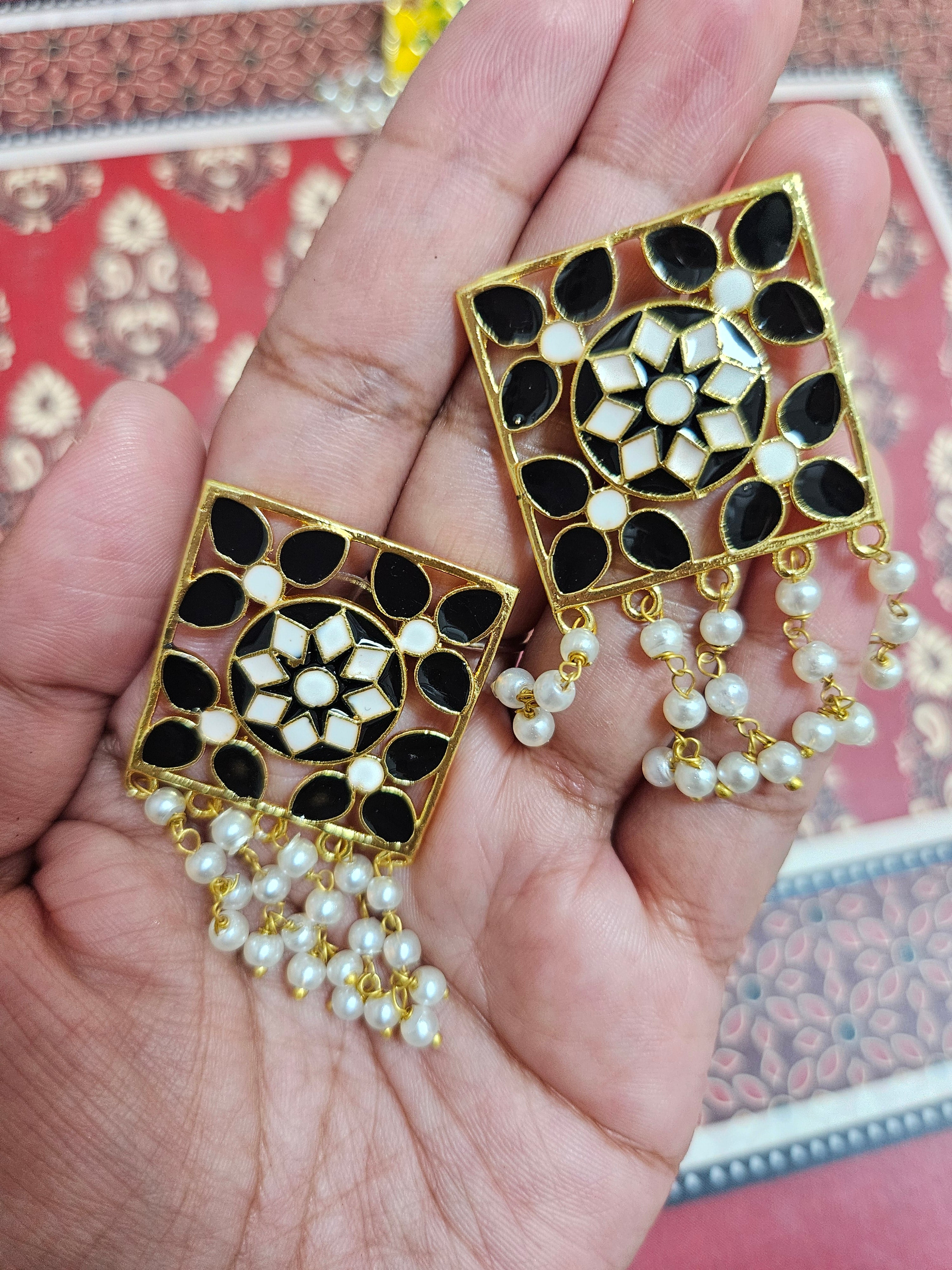 Meenakari Jaipur earrings - Fashion Jewellery- ATB ✨️