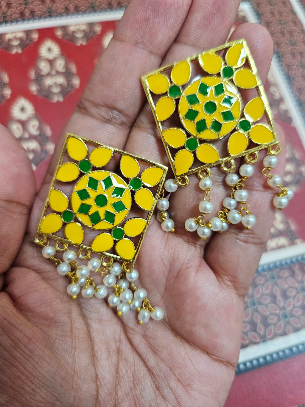 Meenakari Jaipur earrings - Fashion Jewellery- ATB ✨️