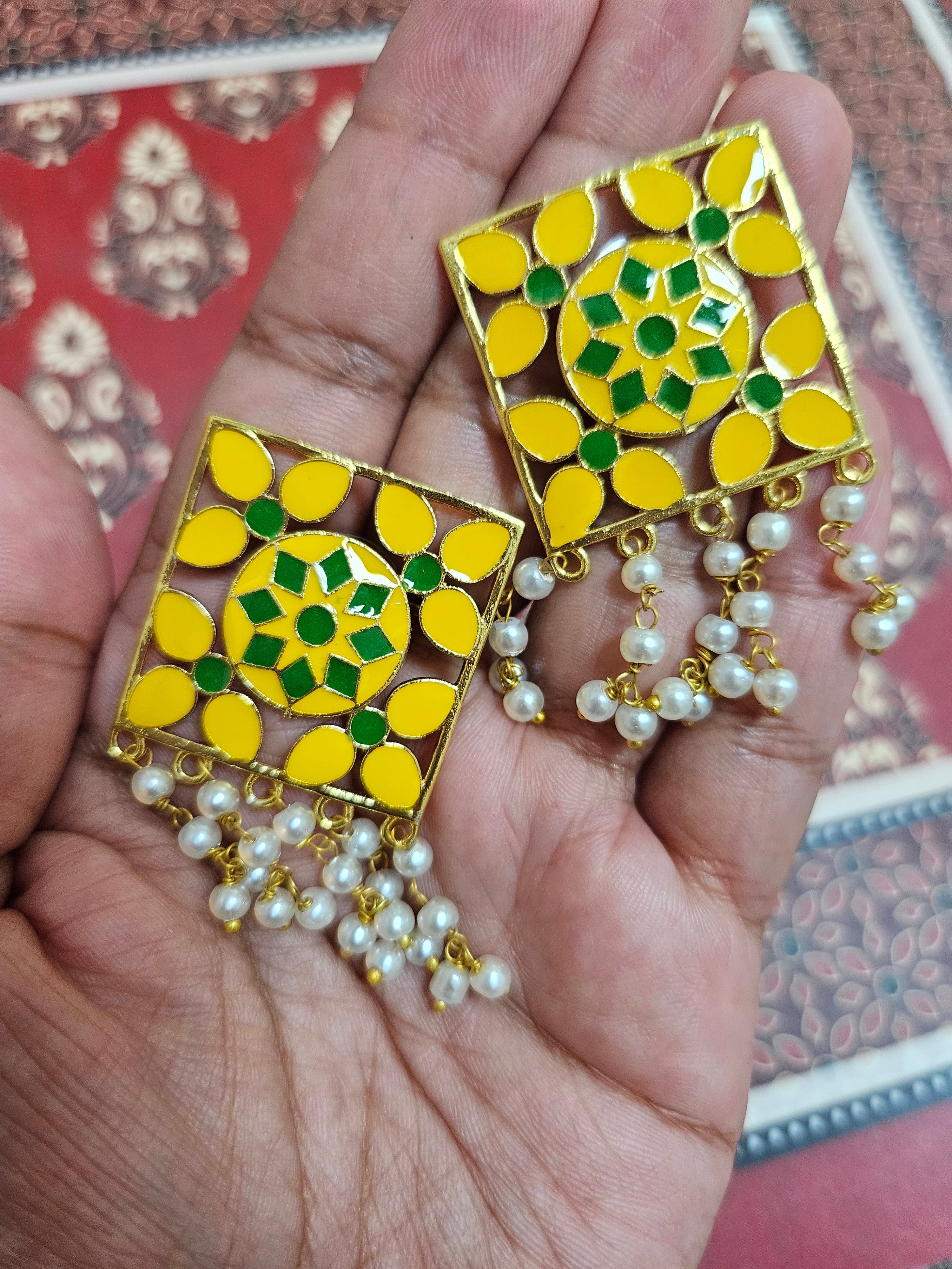 Meenakari Jaipur earrings - Fashion Jewellery- ATB ✨️