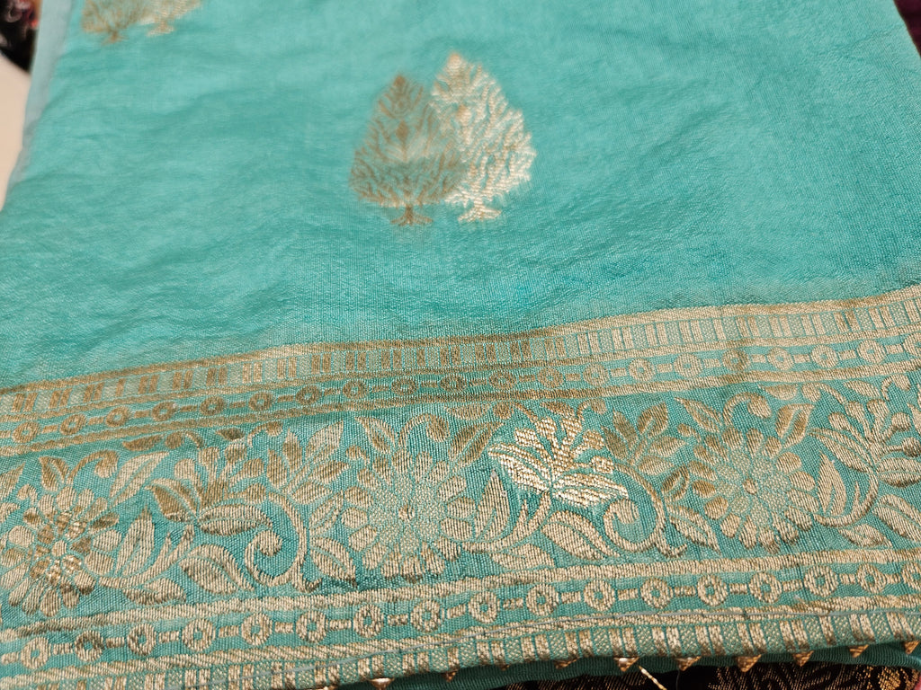 Banarasi Unstitched material - dual shade weaving - ATB ✨️