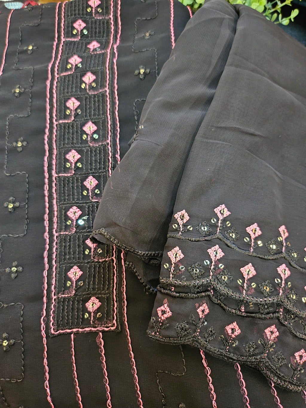 Georgette Embroidered Unstitched material