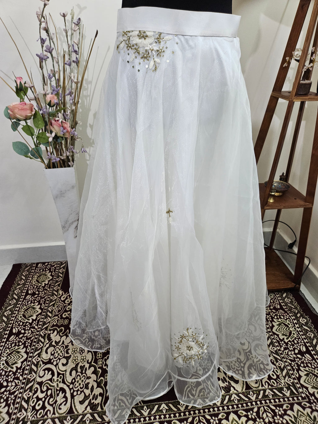 Designer wear Aari work- Blouse and Skirt Combo - ATB ✨️