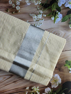 Kerala Saree - Silver stripes saree - ATB