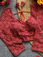 Readymade blouse - Ajrakh print