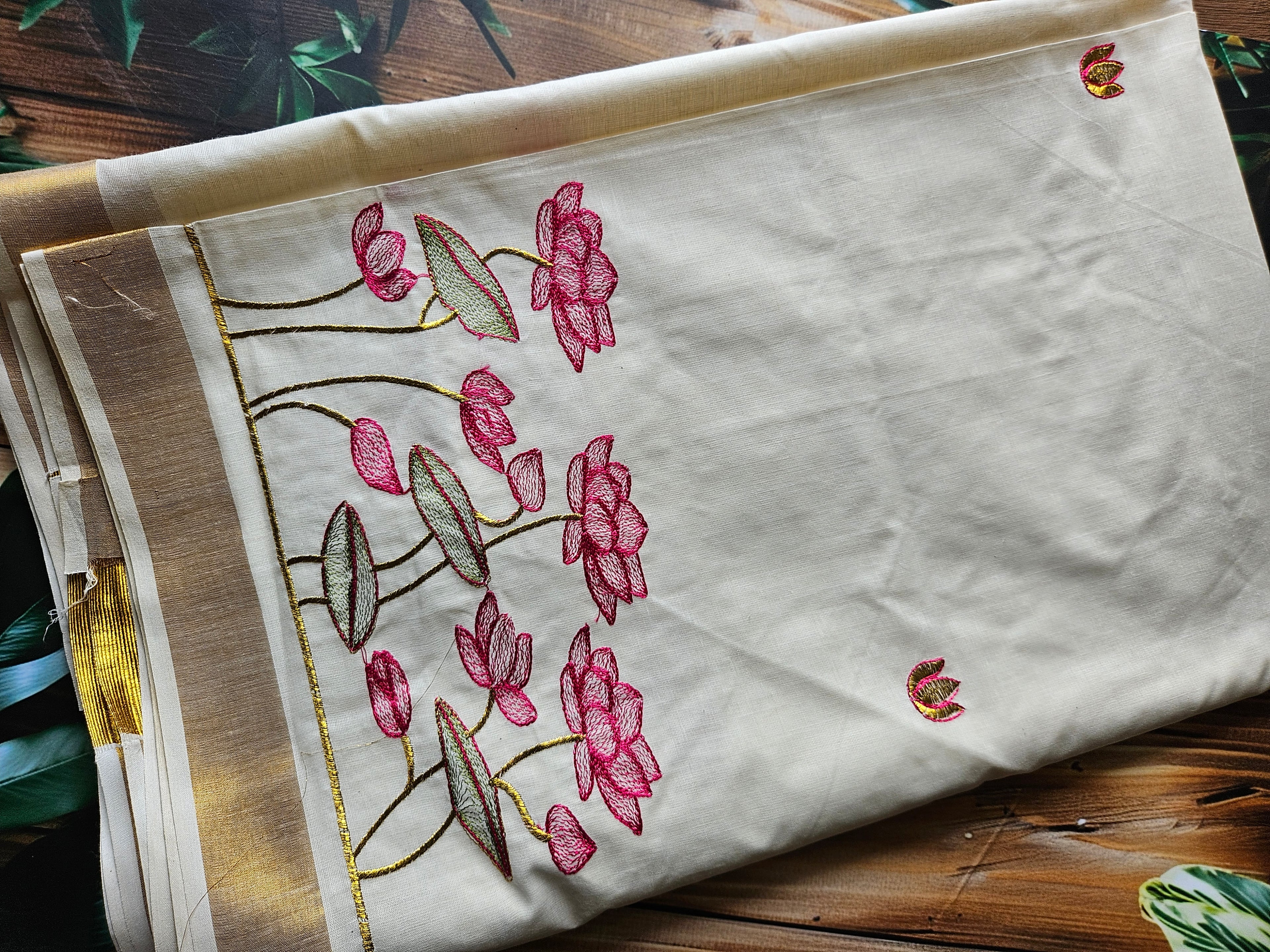 Onam Saree - Lotus - ATB