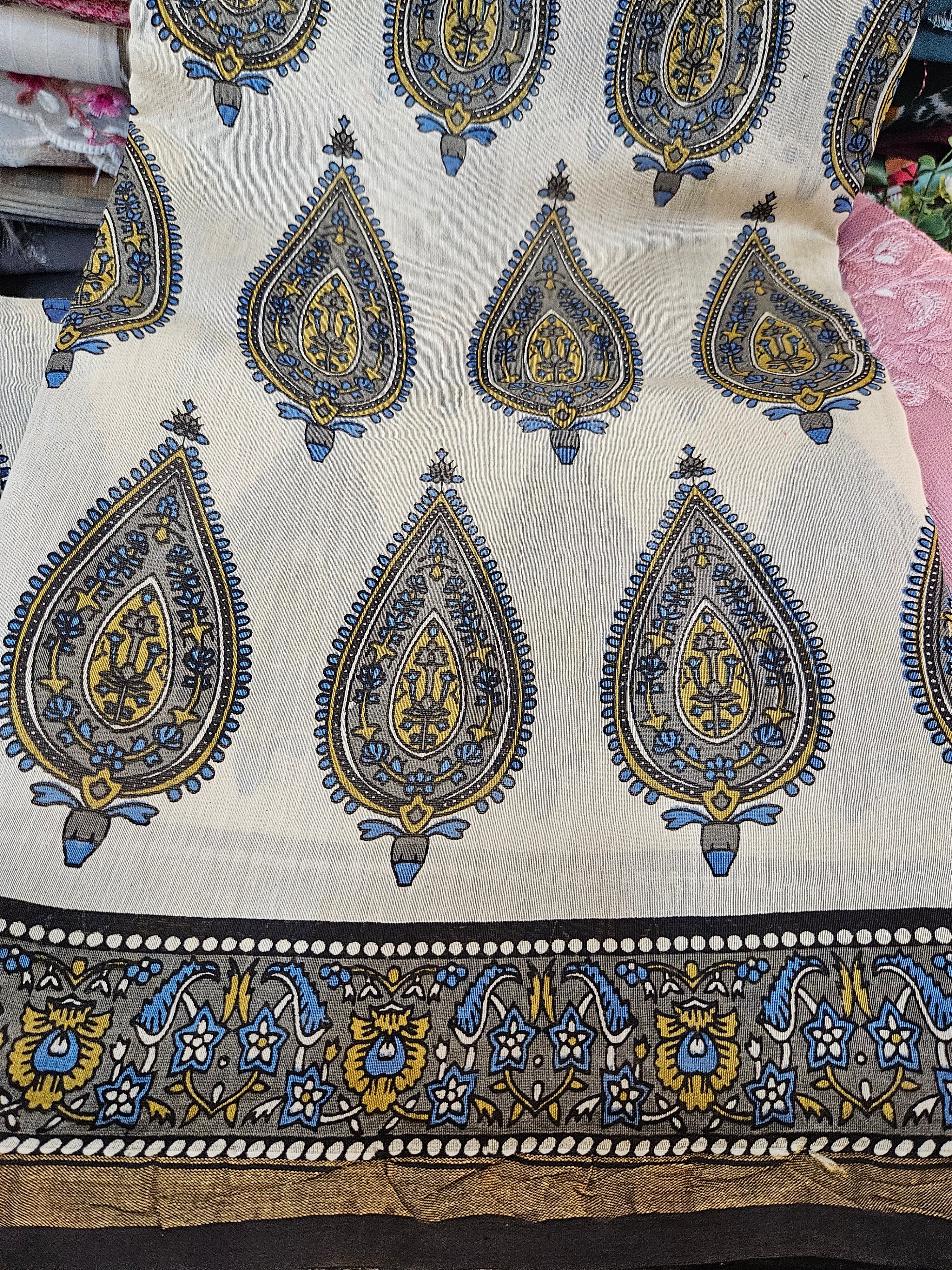 Chanderi cotton with Jaipur Handblock prints