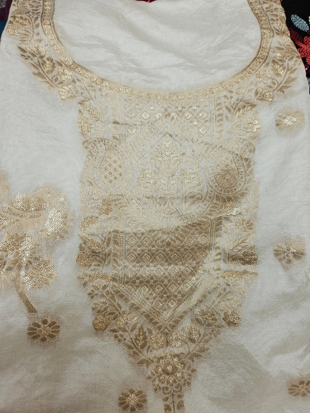 Banarasi Unstitched material - dual shade weaving - ATB ✨️