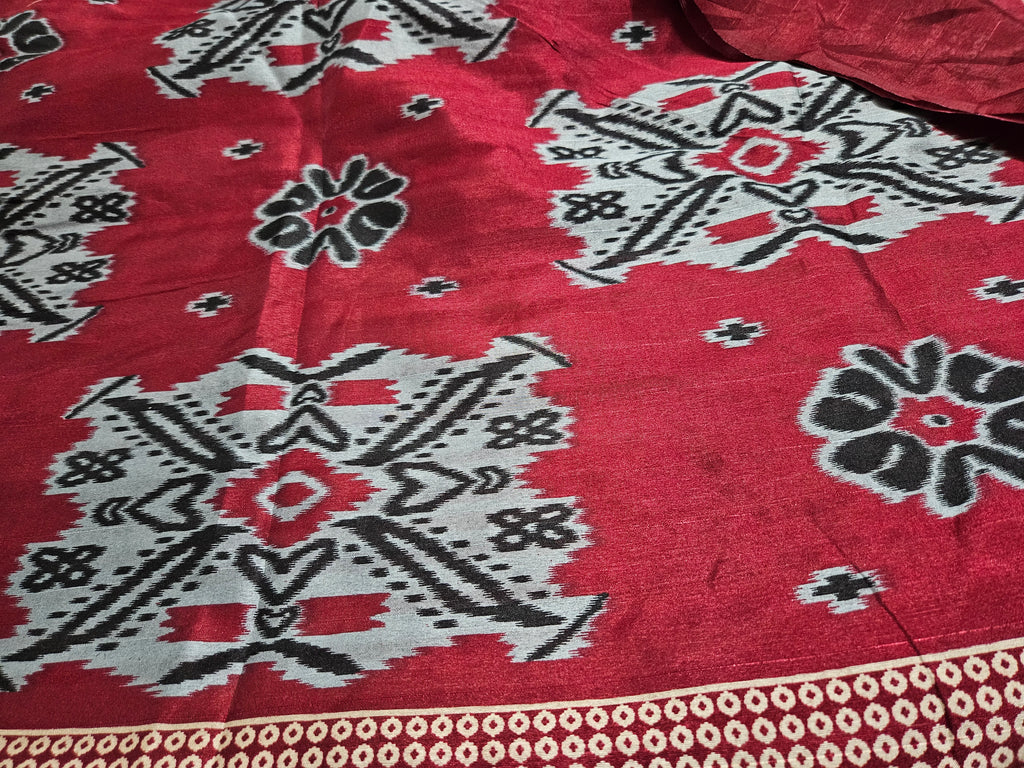 Bhagalpuri Tussar Silk Sarees - Ikkat print - ATB ✨️