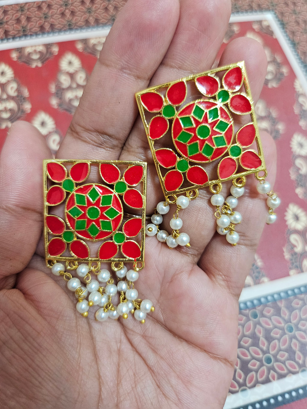 Meenakari Jaipur earrings - Fashion Jewellery- ATB ✨️