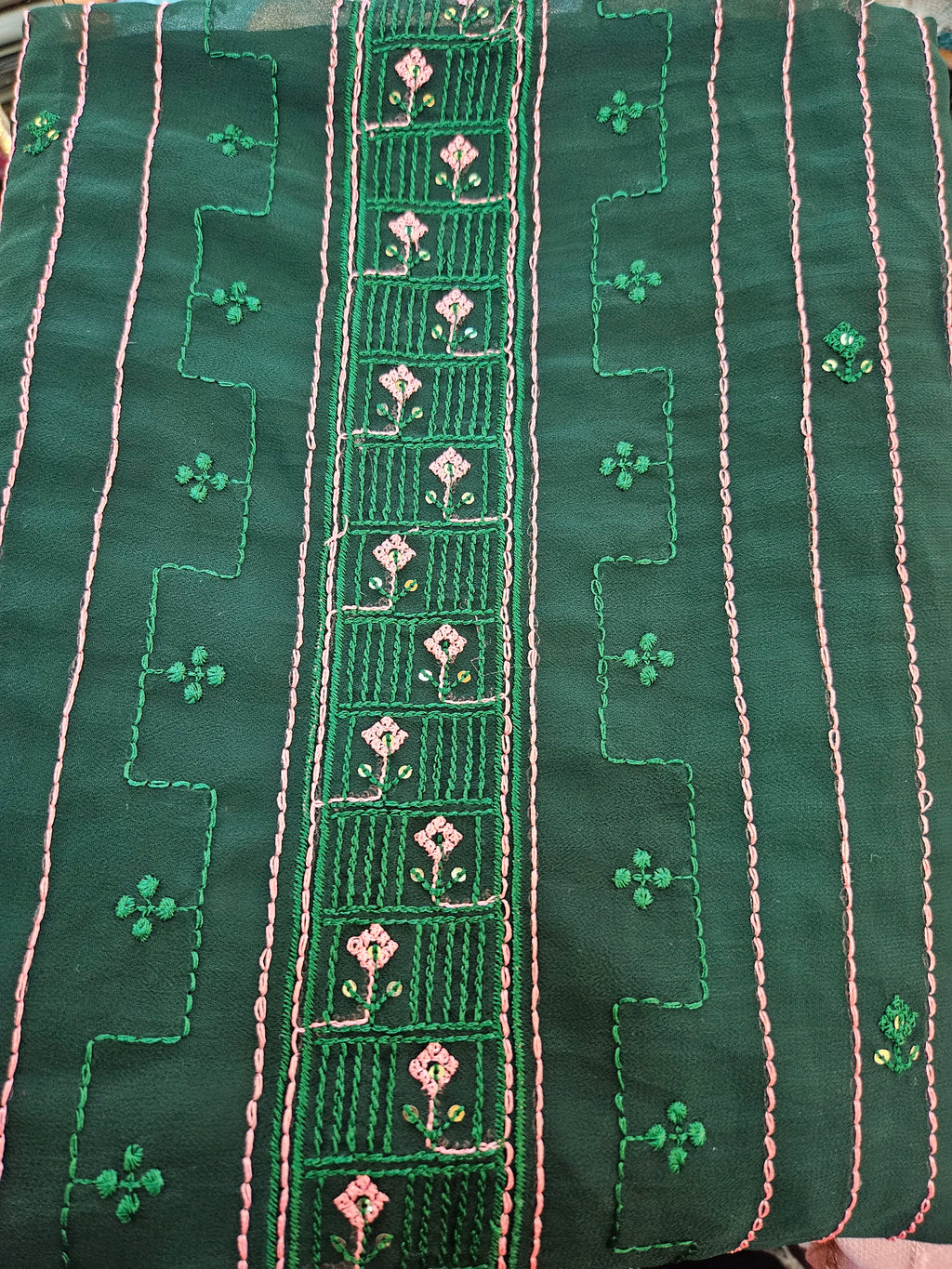 Georgette Embroidered Unstitched material