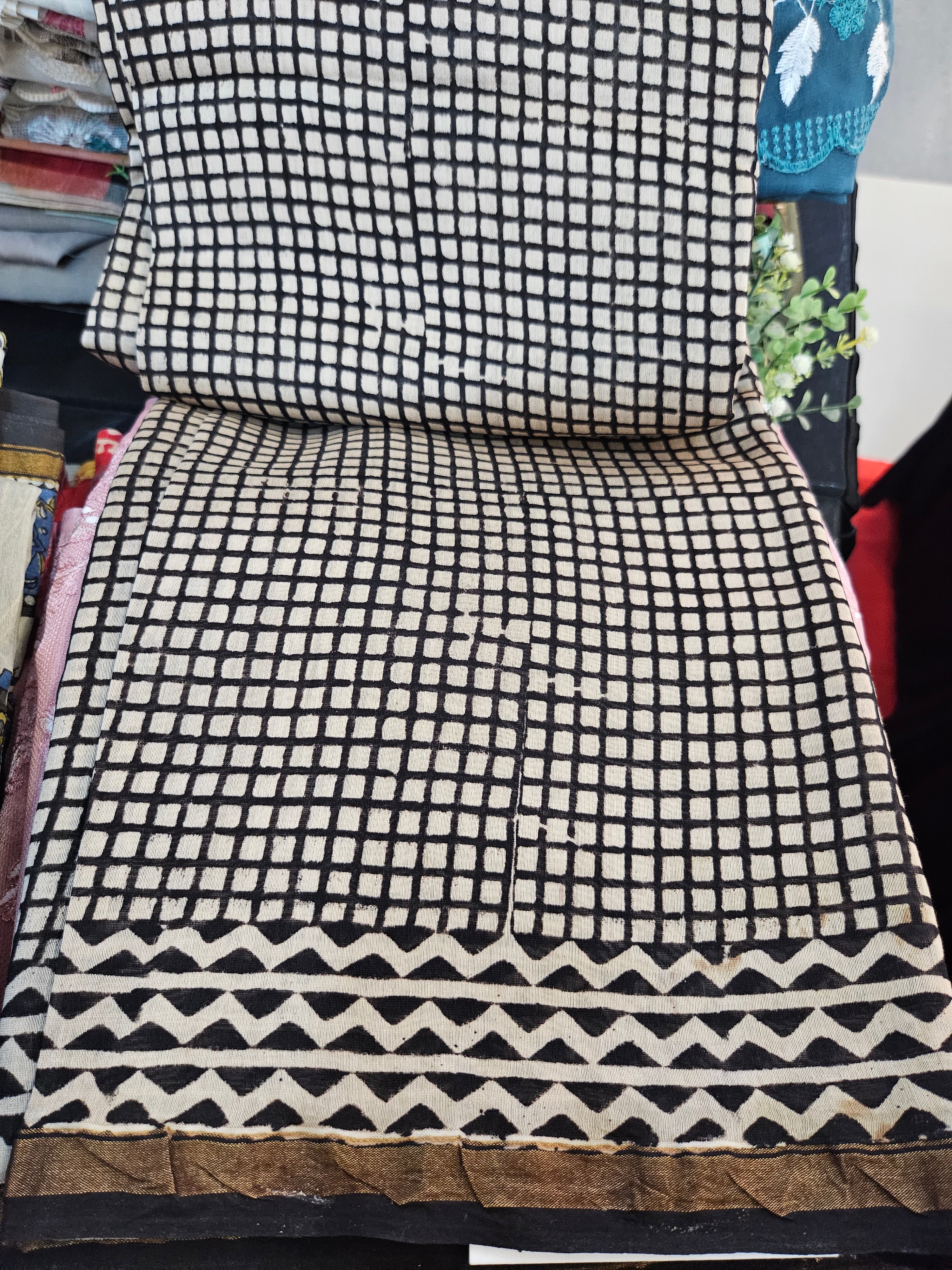 Chanderi cotton with Jaipur Handblock prints