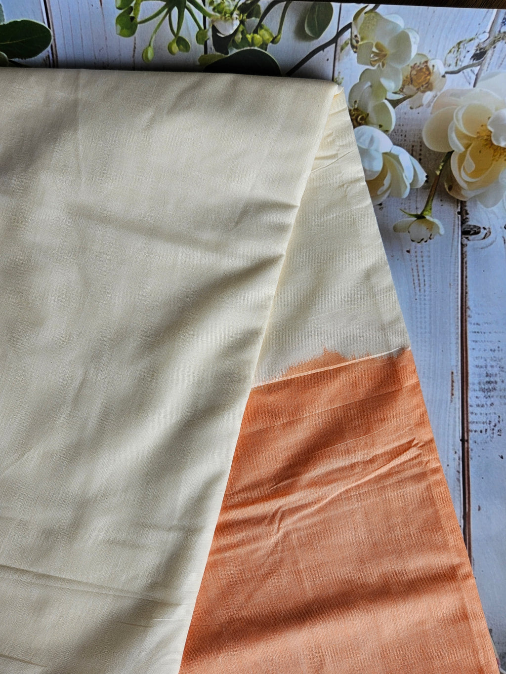 Mul Cotton - Half dyed pastel shade Onam saree - ATB