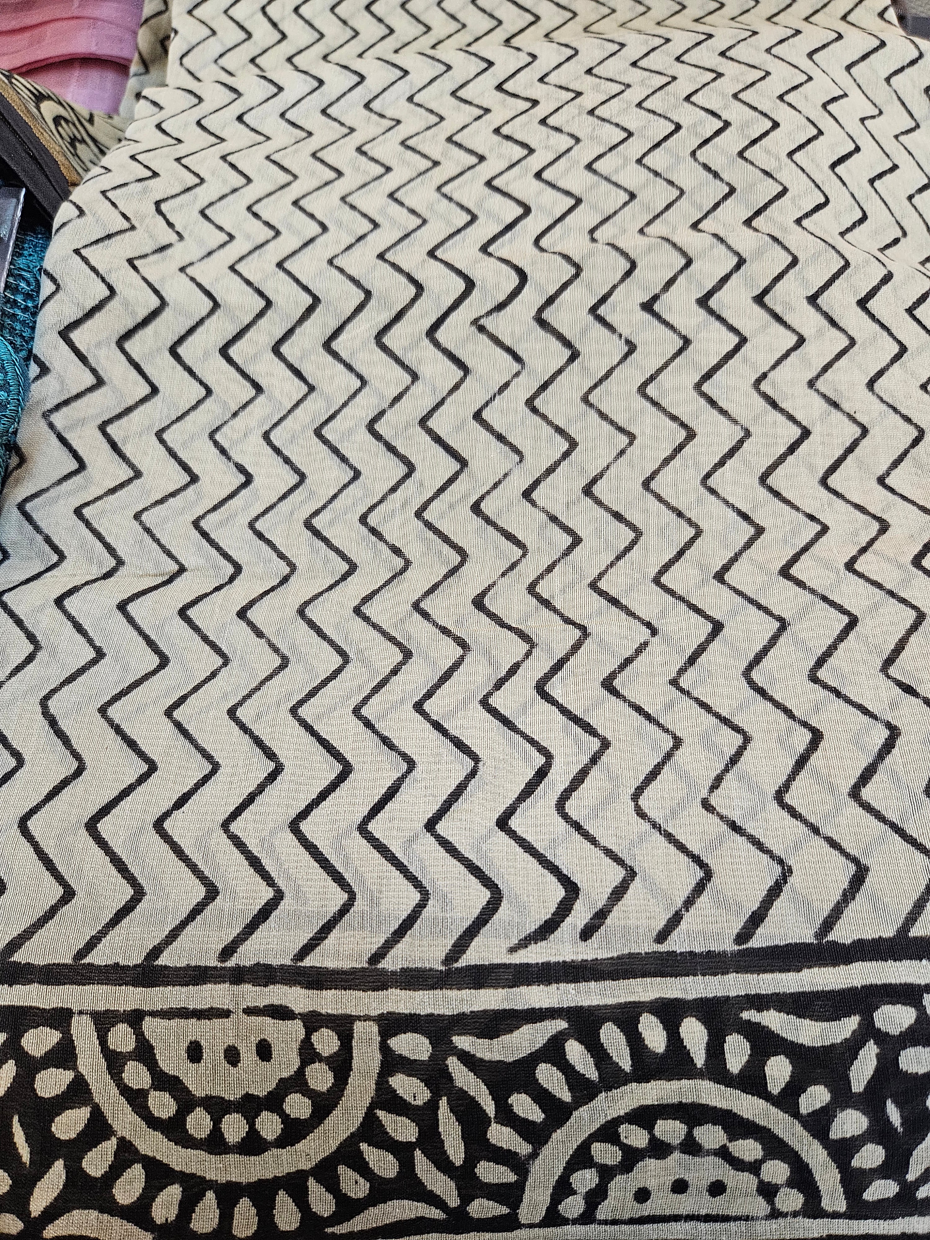 Chanderi cotton with Jaipur Handblock prints