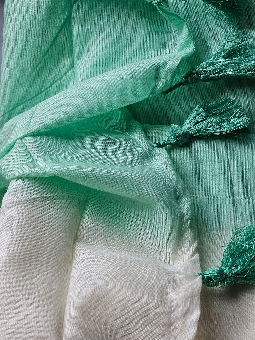 Mul Cotton - Half dyed pastel shade Onam saree - ATB