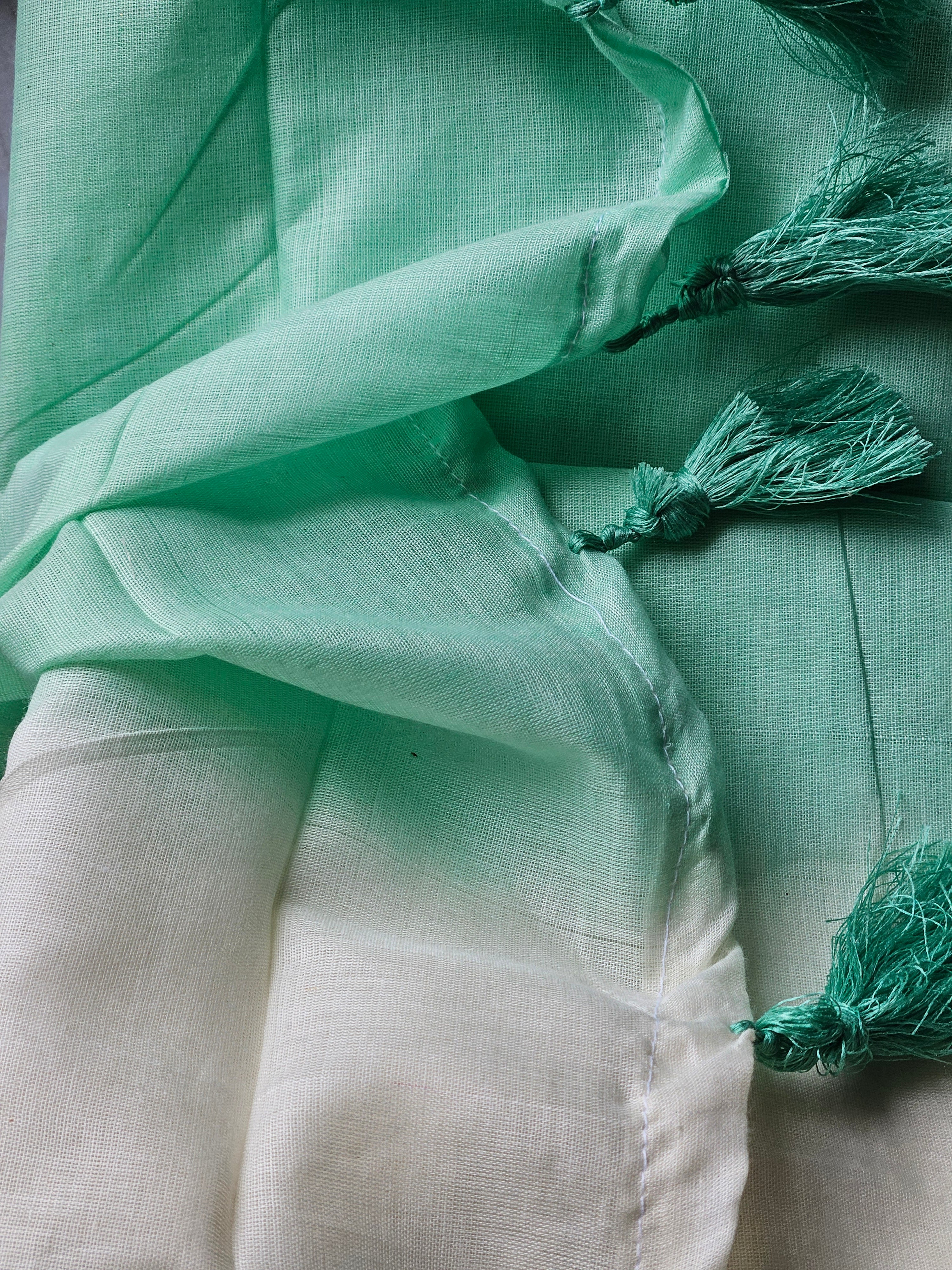 Kerala kasavu - Mul Cotton - Half dyed saree - ATB