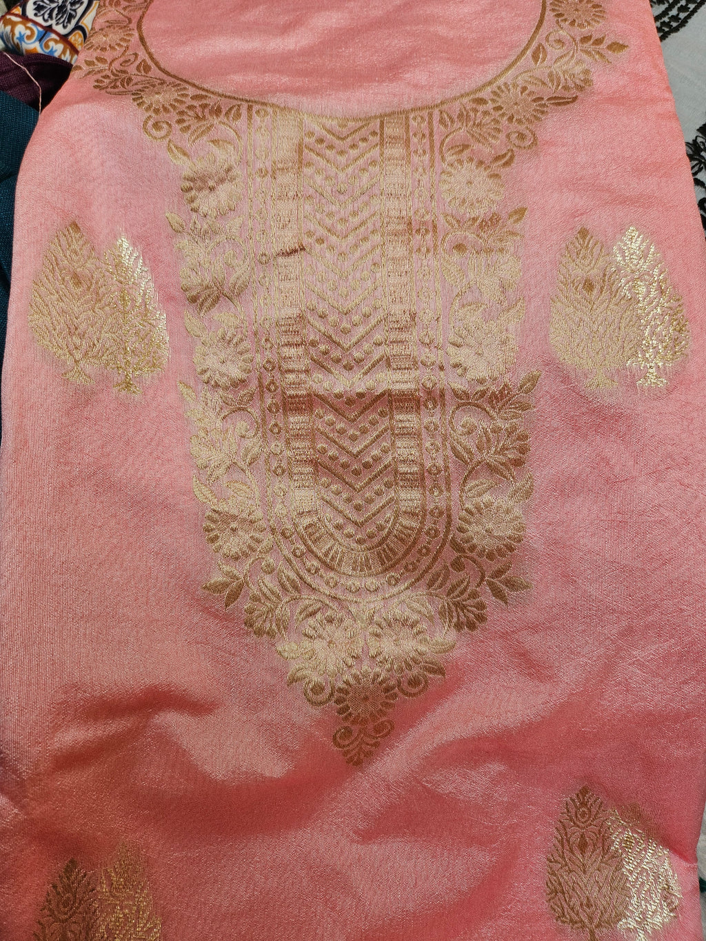 Banarasi Unstitched material - dual shade weaving - ATB ✨️